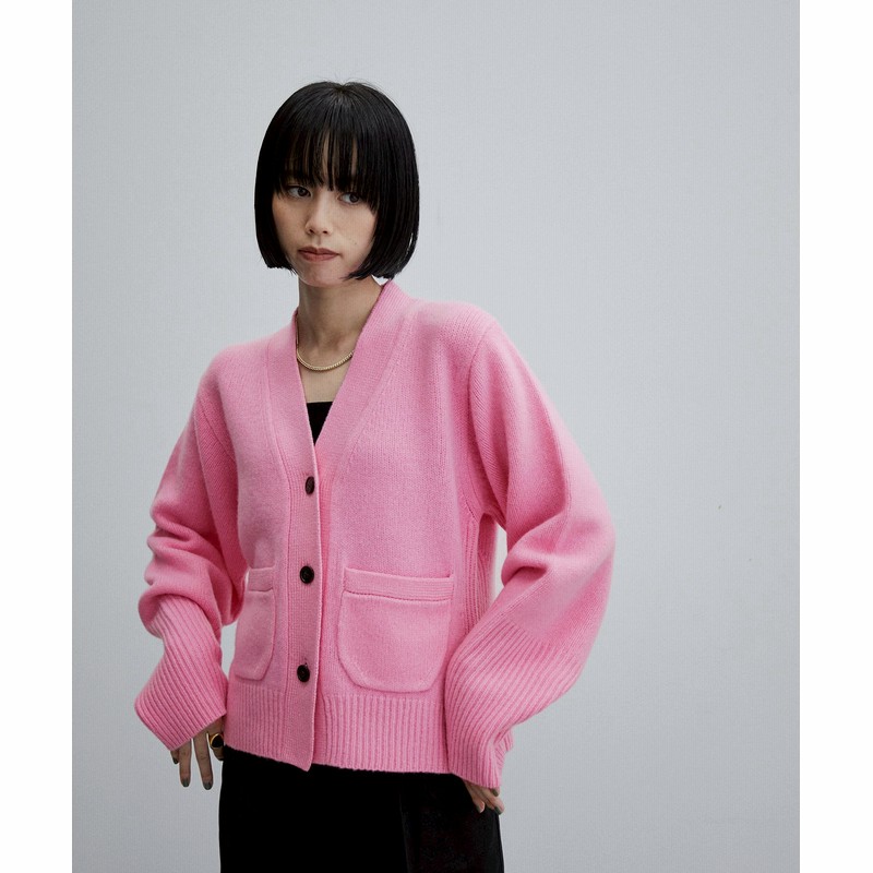 アダムエロペ ウールカシミヤカーディガン レディース ピンク 通販 Lineポイント最大get Lineショッピング