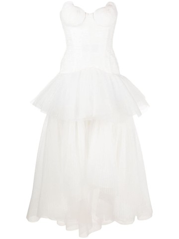 Maria Lucia Hohan - Gioconda tiered gown - women - Fabric - 42 - White