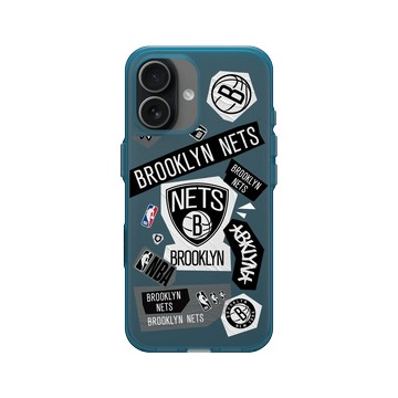 iPhone 17 Clear (相機按鈕) 夜幕藍 - NBA - 拼貼系列-布魯克林籃網 Brooklyn Nets - Collage