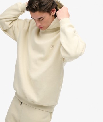 Superdry Men's Blank Oversized Hoodie Light Grey Size: Xxxl