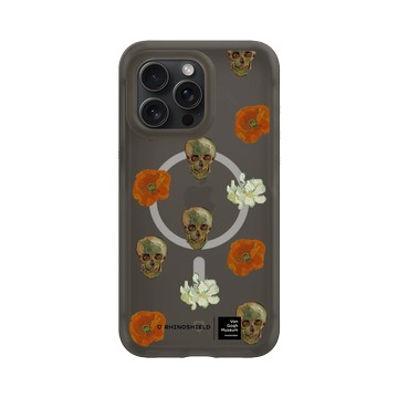 iPhone 15 Pro Max AirX 本質黑 - Van Gogh Museum - 骸骨與花卉 - 重複圖案