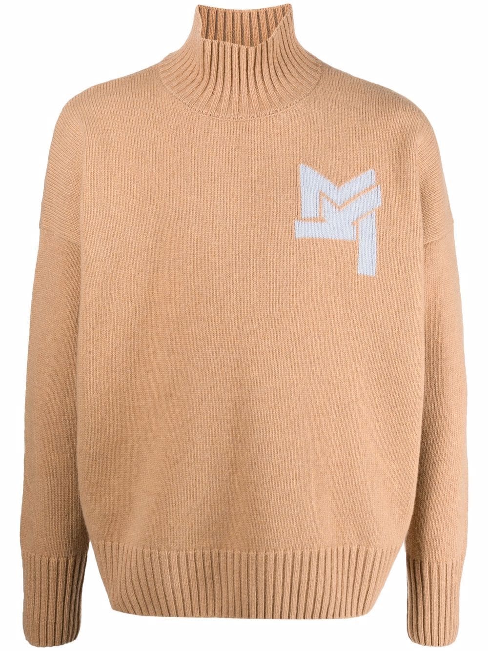 Maison Kitsuné - logo print jumper - men - Merino - M - Neutrals