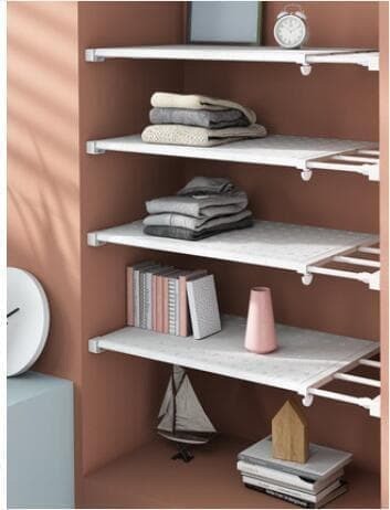 新品免釘 依櫃收納分層隔板櫃子置物架櫥櫃浴室分隔層架宿舍伸縮整理架