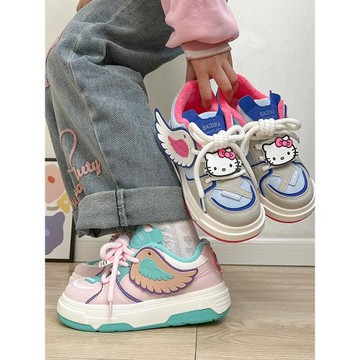 鞋子女新款2025爆款秋冬百搭學生可愛卡通kitty貓鞋女生小眾棉鞋