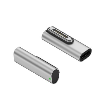 音源線全品項 【魔宙】支援Magsafe3 140W快充 充電轉接頭-中彎頭