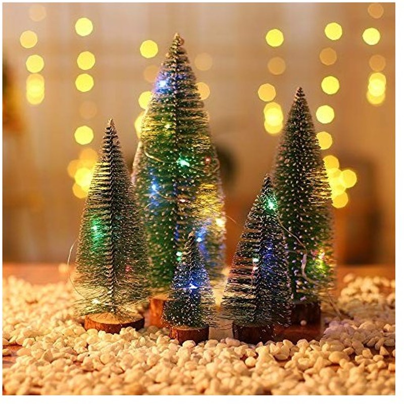 クリスマスツリー スノーホワイト 高さ45cm ミニ 卓上 ライト付き