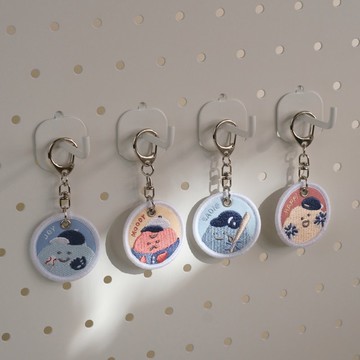 棒球刺繡吊飾 40mm