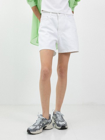 Leau denim shorts_off white
