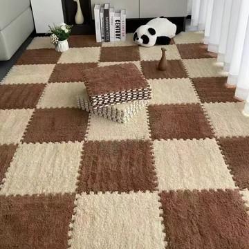 ✨加厚款✨送邊條 巧拼地墊【多色可選】絨毛地墊 寶寶爬行 巧拼 地墊 床邊地墊 柔軟地墊 拼接地毯 毛茸茸地墊 寵物地墊