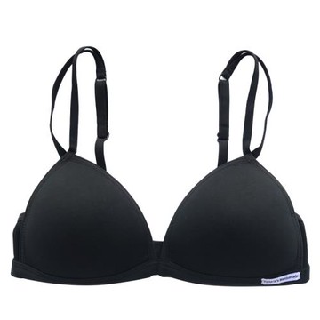 貝拉內衣歐美自然胸型棉質無鋼圈純色基礎薄款健康小胸文胸女士