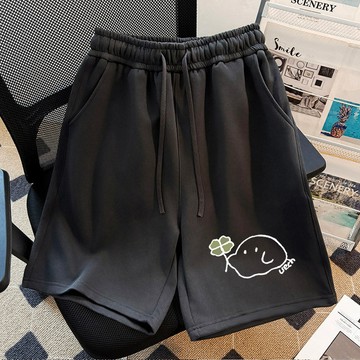【PRPN】運動短褲 美式短褲 夏天短褲 彈性短褲 寬鬆短褲 純棉短褲 抽繩短褲 居家短褲 五分短褲 ins風短褲