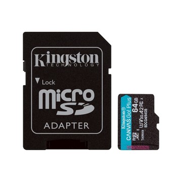 金士頓 Canvas Go!Plus microSD 記憶卡【64G】無人機 運動攝影機 Android裝置 適用