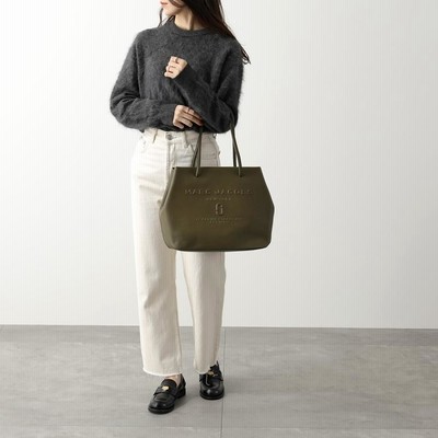 MARC JACOBS マークジェイコブス トートバッグ LOGO SHOPPER EAST WEST TOTE BAG M0015766 レディース  レザー ロゴ ショッパー 鞄 カラー2色 | LINEブランドカタログ