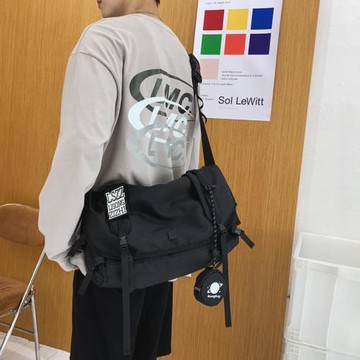 工裝包男機能街頭潮流嘻哈包原宿斜挎包單肩包女韓版大容量郵差包