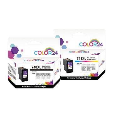 Color24 for CANON 1黑1彩 PG-740XL / CL-741XL 高容環保墨水匣 / 適用 PIXMA MG2170/MG3170/MG4170/MG2270
