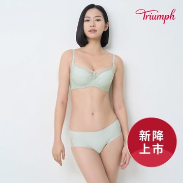 黛安芬-裸感系列 舒弧鋼圈內衣 B-E 薄霜綠