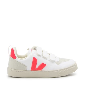 Veja - White And Rose Fluo Faux Leather V 10 Cwl Sneakers