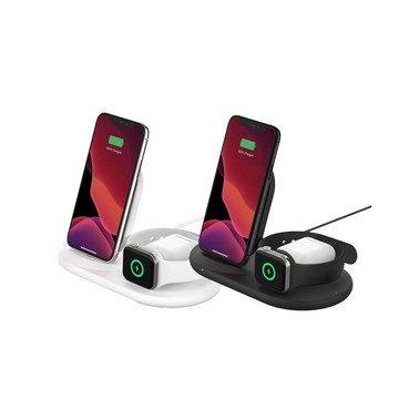 BELKIN (福利品)  三用無線充電座- iPhone、AppleWatch、AirPods - 無線充電的入門款