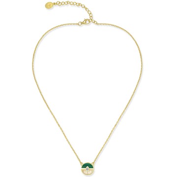 TRACEY CHEN 天然白翡未來鑽石項鍊 - 白翡＋母貝