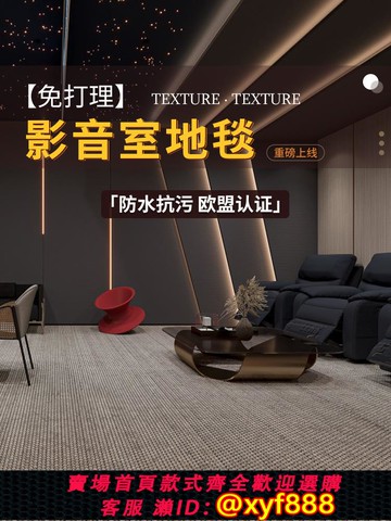 {可打統編 超低價}影音室吸音地毯專業隔音減震純色免打理防污家用滿鋪定制防水地毯