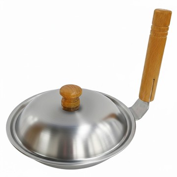 SHIMOMURA 下村工業 親子丼鍋 附蓋 43441 不鏽鋼主體 天然木材手柄 日本產  19cm  1個