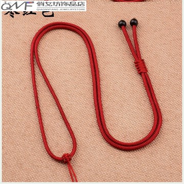 繩子掛脖子粗款帶脖子上的菩薩直穿紅菩薩玉線男孩加粗簡單款掛飾