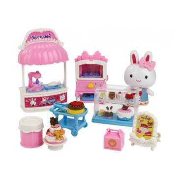 粉紅兔蛋糕烘培店家家酒(精緻蛋糕小甜點+烘培配件)(附粉紅兔公仔)(授權37038)【888便利購】