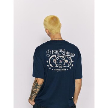 WOW意志驅動愛車汽車文化【人類三聯表短袖】美式街頭寬松T恤男