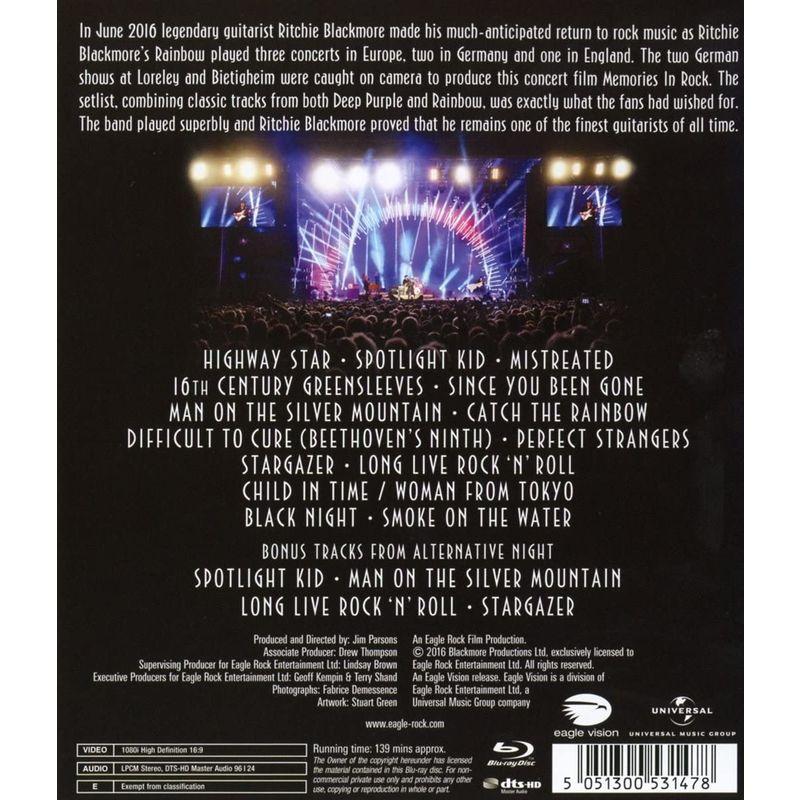 Ritchie Blackmore's Rainbow Memories in Rock Live in Germany Blu-ray