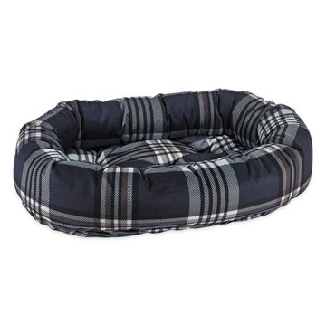 BOWSERS 甜甜圈極適寵物床 英倫方格 S (睡墊 睡床 手工製作)
