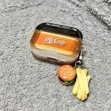 ✨限時特惠✨【店鋪熱銷】M記咖啡漢堡薯條適用蘋果Airpods4/3保護殻套2pro二三代硅膠殻