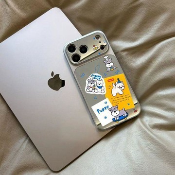 便籤小狗適用蘋果17promax手機殼iPhone16/15/14鏡面13大視窗12硬