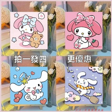 免運精品優選💯玉桂狗數字油畫DIY多啦A夢兒童手繪填色卡通動漫生日禮物送朋友