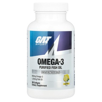 GAT, 運動系列，Omega-3，天然檸檬味，90 粒軟膠囊