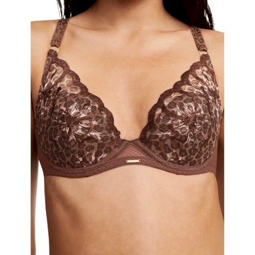 【Chantelle】Fleurs_集中托高內衣_BCD(12M20_0WF豹紋棕)