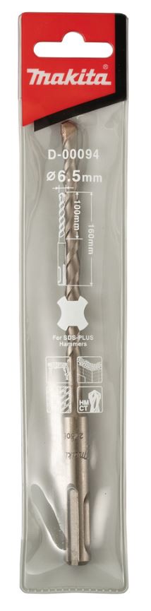 MAKITA 牧田 D-00094 四溝二刃 四溝鑽頭 6.5*160mm 配件 水泥 鑽頭 鑽尾 四溝 免出力