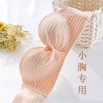 無肩帶隱形內衣女小胸聚攏美背性感文胸無鋼圈防下滑平胸專用胸罩