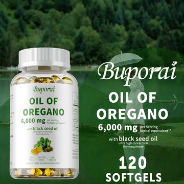 Buporai 牛至油膠囊🥇 6000mg 高含量，含香芹酚，20:1 萃取 + 黑種草籽油 － 60/120粒