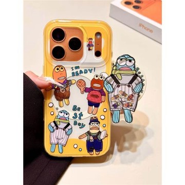圍邊比奇堡背帶小丑魚磁吸支架適用蘋果17promax邊框二合一手機殼iphone16新款15pro女款14pm全包保護殼