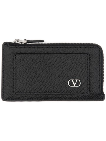 valentino garavani "vlogo signature" leather coin purse
