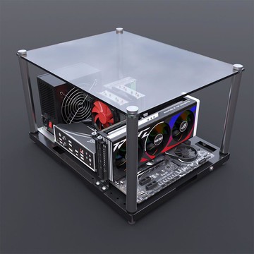 開放式電腦機箱 支持MATX ATX主板 支持X79 X99單路 工作室托架鋼【北歐家居生活】