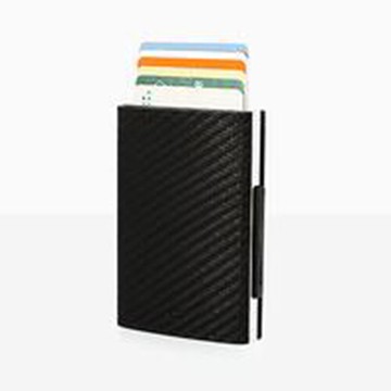 【日本代購】Cascade Wallet RFID 安全防盜真皮三摺錢包－碳纖維紋