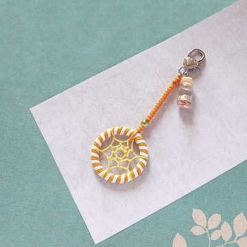 【限量】海之貝殼丨禮物 手作雙色 捕夢網吊飾 鑰匙扣-微醺黃