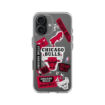 iPhone 17 Clear Case（相機按鈕） 透明 - NBA - 拼貼系列-芝加哥公牛 Chicago Bulls - Collage