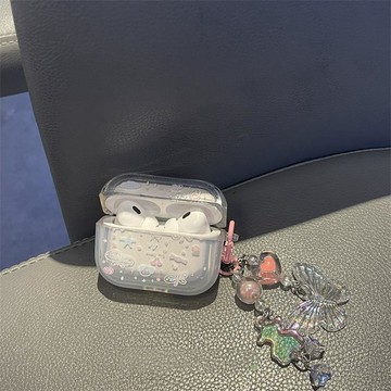 台灣出貨✨ ins早春塗鴉蝴蝶碎花 蘋果無線藍牙airpodspro2保護殼3代4代耳機套
