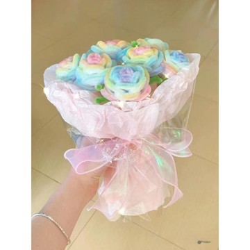 🌷扭一扭🌷 扭扭棒花束手作diy多巴胺玫瑰花束創意毛根材料包成品送女友閨蜜  畢業花束 交換禮物  手作材料包