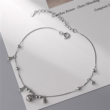 【巴黎精品】現貨+預購 925純銀腳鍊手鍊腳鏈腳踝鏈足鏈腳飾手鏈情人節禮物-復古鈴森系女飾品a1kk7