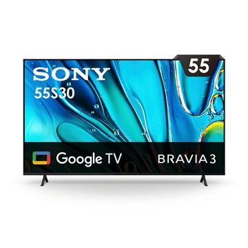 【SONY 索尼】BRAVIA 3 55型 X1 4K HDR Google TV顯示器（Y-55S30）-含基本安裝_廠商直送