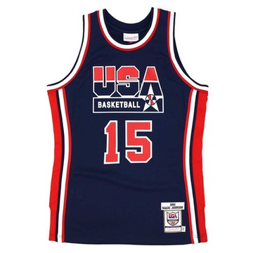 NBA M&N Authentic球員版復古球衣 92 Dream Team #15 Magic Johnson-AJY4GS18413-USANAVY92EJH