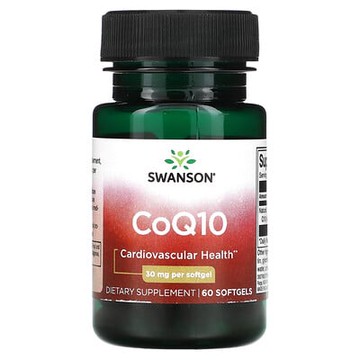 Swanson, 輔酶 Q10，30 毫克，60 粒軟凝膠